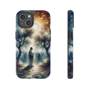 "Spiritual Agony in Moonlit Olive Garden: Blake-Inspired Watercolor Case"- Phone Case