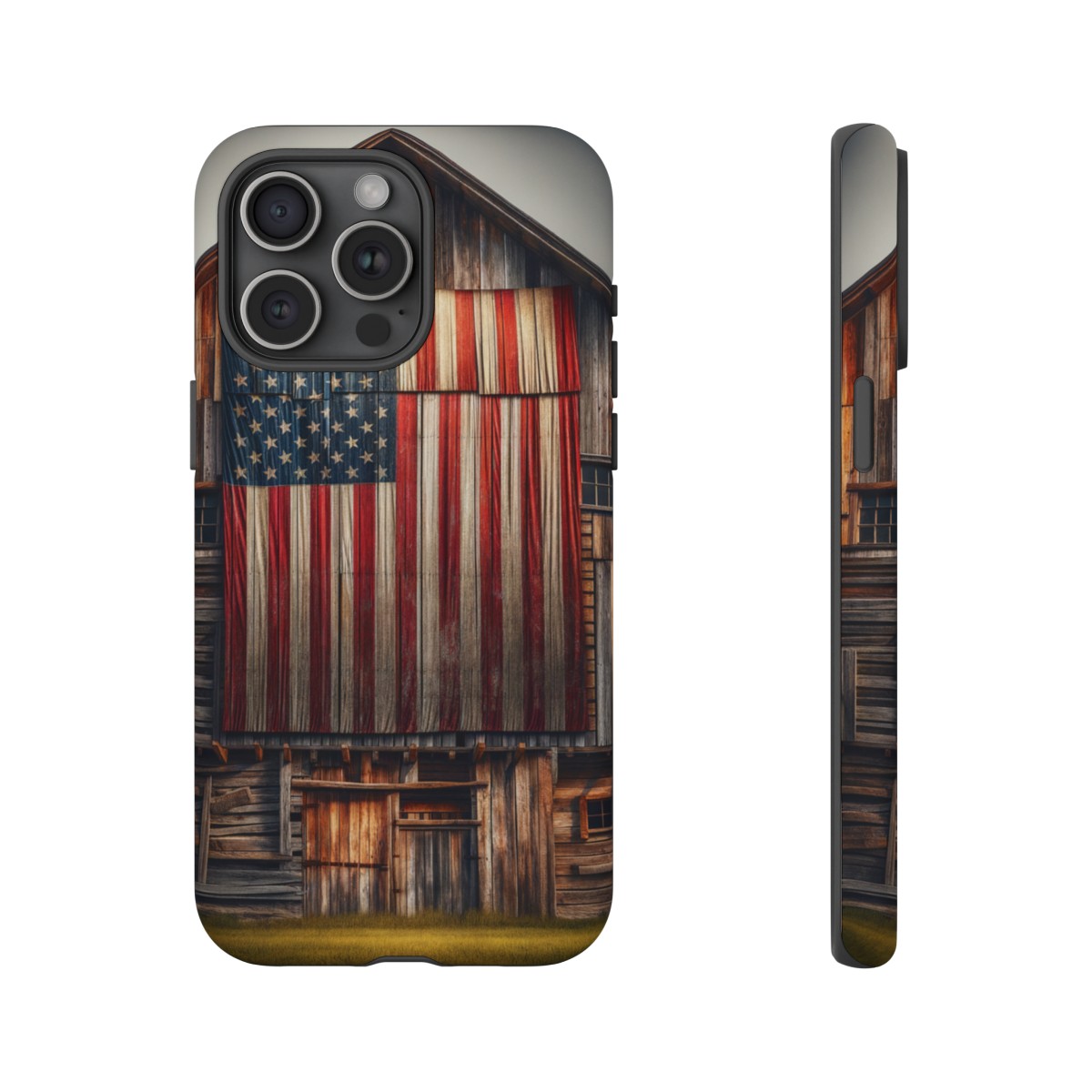 Vintage USA Flag on Weathered Barn Wood Phone Case- Phone Case - Image 180