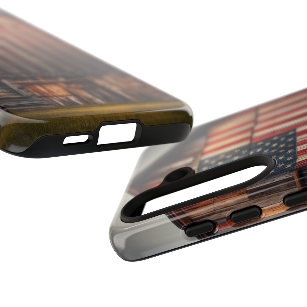 Vintage USA Flag on Weathered Barn Wood Phone Case- Phone Case - Image 185