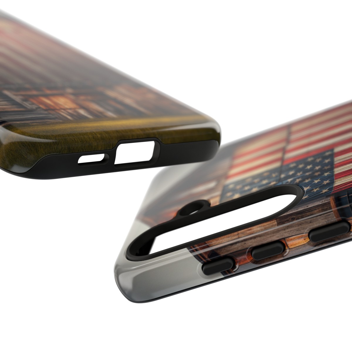 Vintage USA Flag on Weathered Barn Wood Phone Case- Phone Case - Image 195