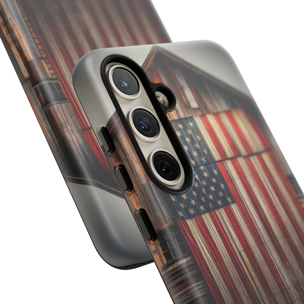 Vintage USA Flag on Weathered Barn Wood Phone Case- Phone Case - Image 199