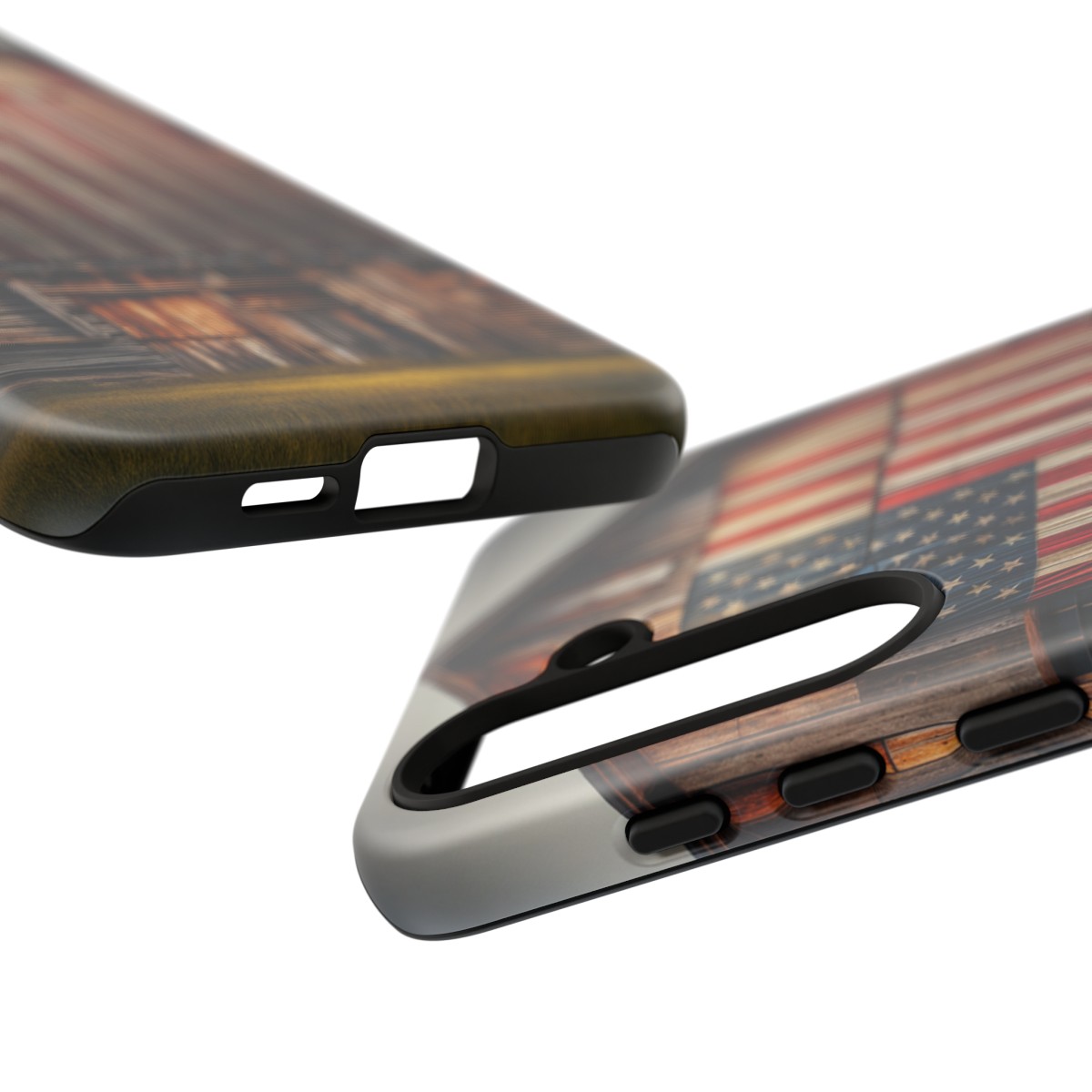 Vintage USA Flag on Weathered Barn Wood Phone Case- Phone Case - Image 200
