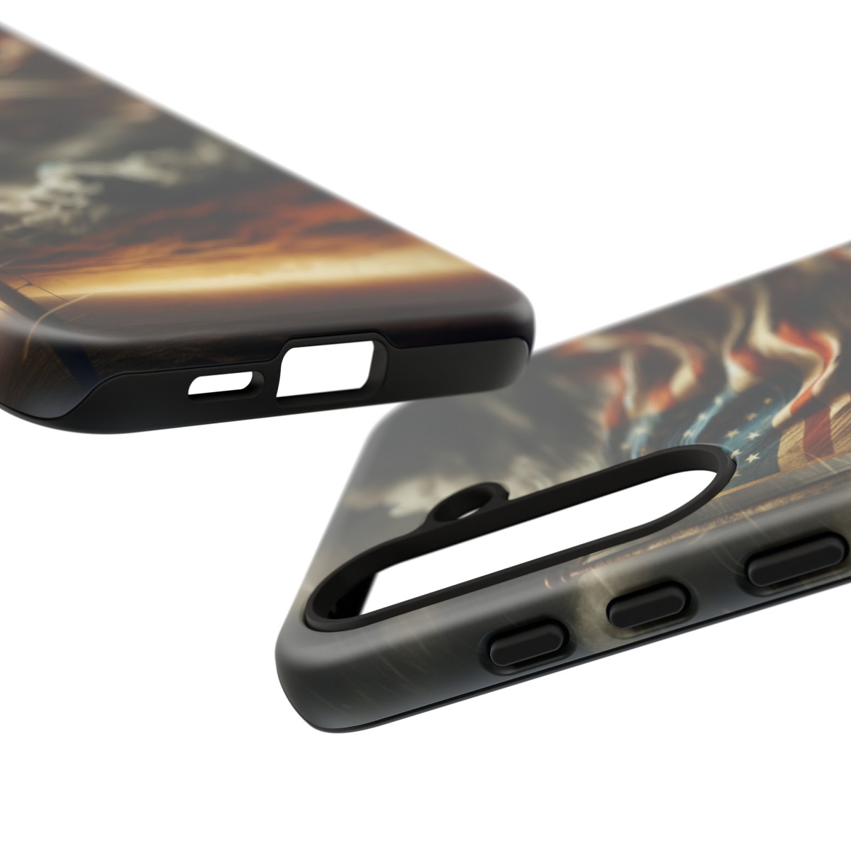 Weathered USA Flag Against Stormy Sky Design Phone Case- Phone Case - Image 200