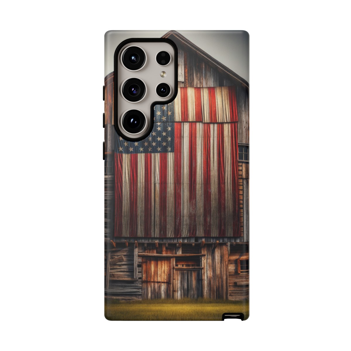 Vintage USA Flag on Weathered Barn Wood Phone Case- Phone Case - Image 208