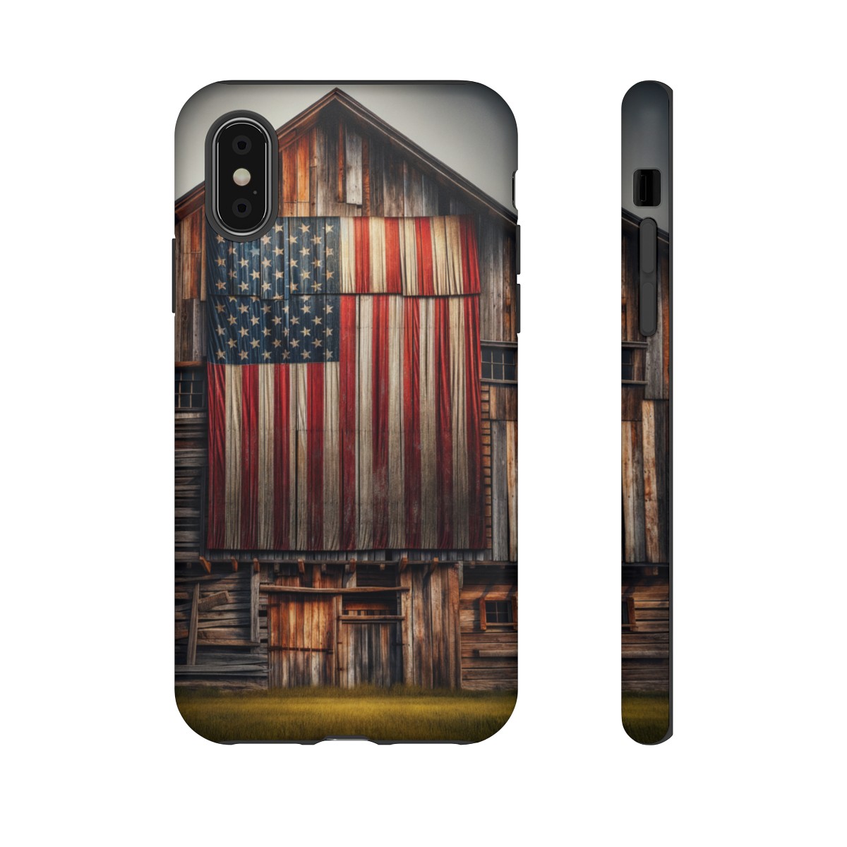 Vintage USA Flag on Weathered Barn Wood Phone Case- Phone Case - Image 13