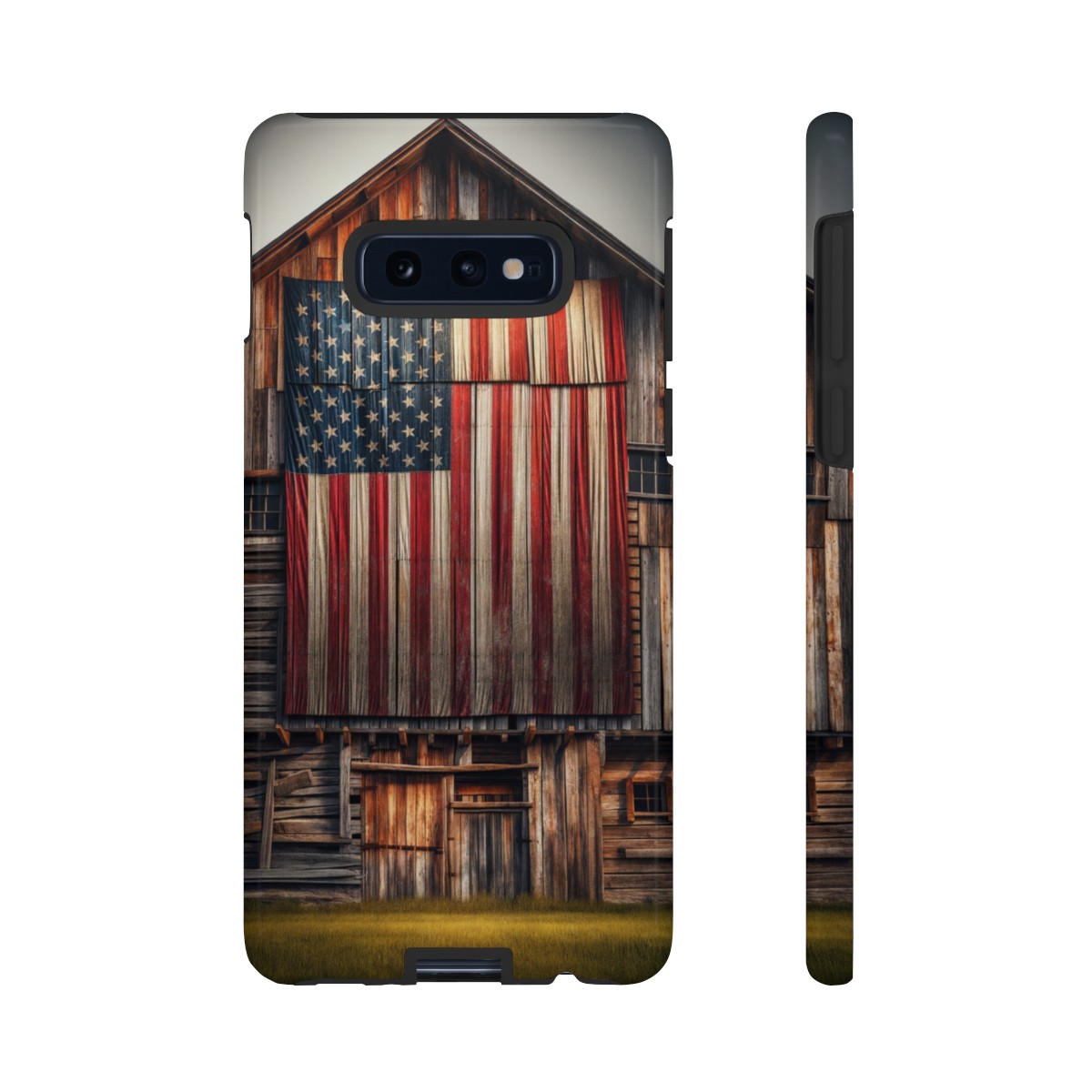 Vintage USA Flag on Weathered Barn Wood Phone Case- Phone Case - Image 16