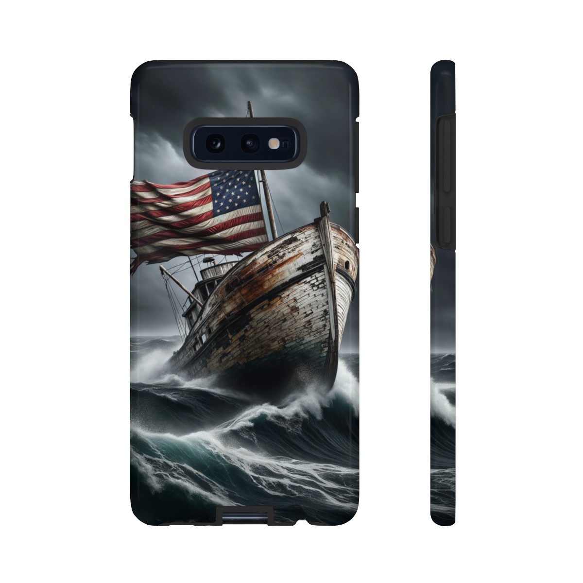 Vintage USA Flag on Rustic Boat Phone Case β Weathered Coastal Design- Phone Case - Image 16