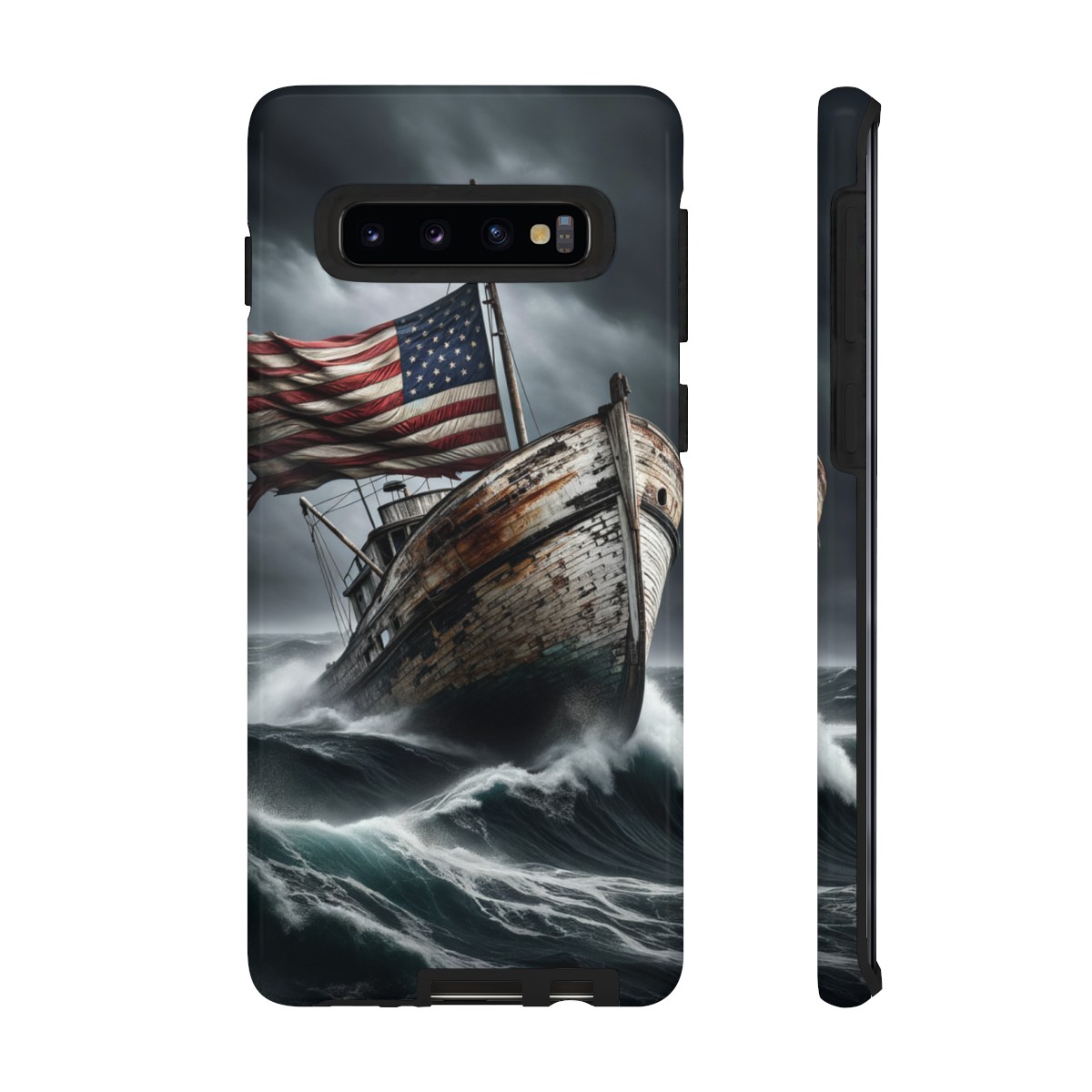 Vintage USA Flag on Rustic Boat Phone Case β Weathered Coastal Design- Phone Case - Image 19