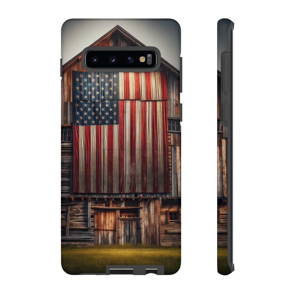 Vintage USA Flag on Weathered Barn Wood Phone Case- Phone Case - Image 20