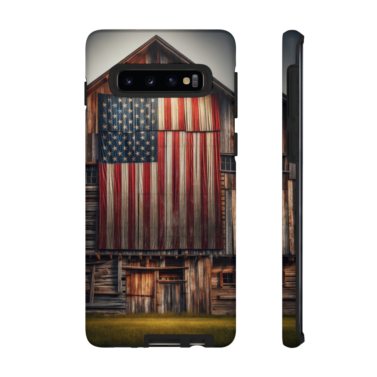 Vintage USA Flag on Weathered Barn Wood Phone Case- Phone Case - Image 21