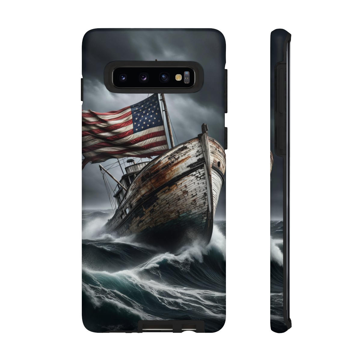 Vintage USA Flag on Rustic Boat Phone Case β Weathered Coastal Design- Phone Case - Image 21