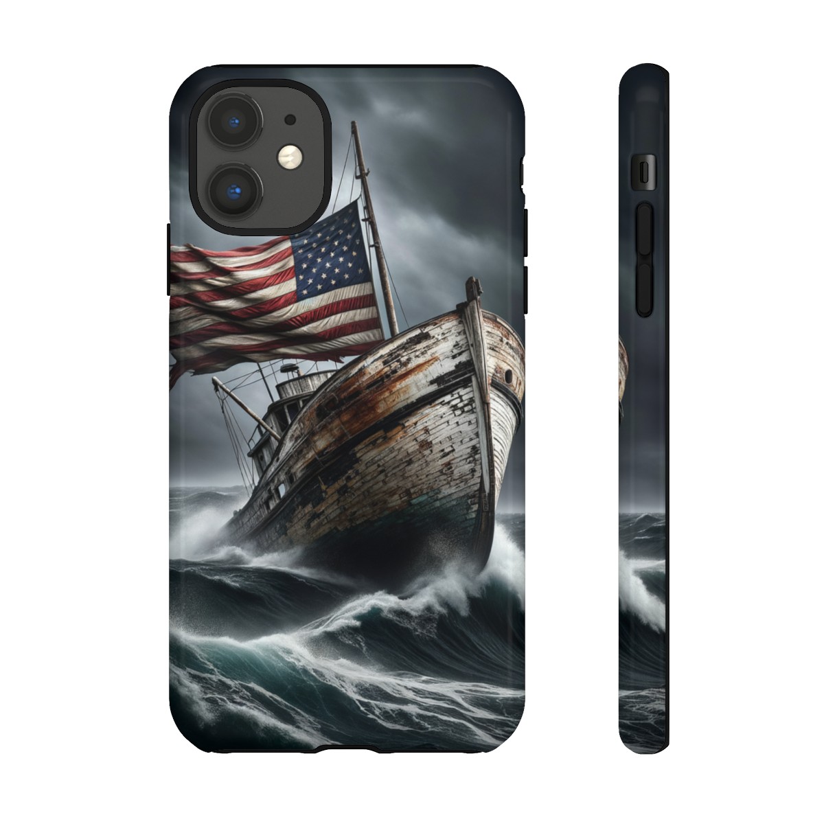 Vintage USA Flag on Rustic Boat Phone Case β Weathered Coastal Design- Phone Case - Image 22