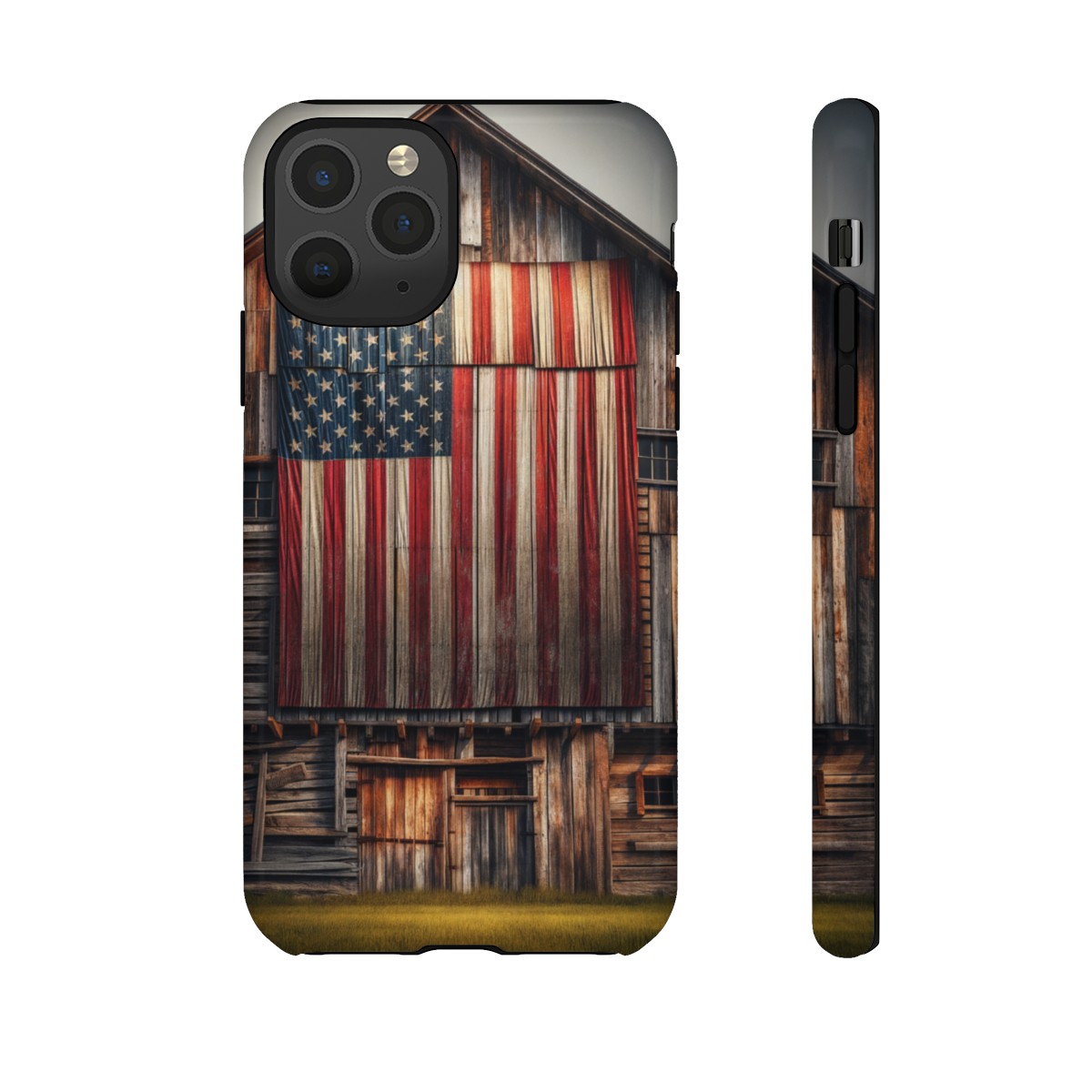 Vintage USA Flag on Weathered Barn Wood Phone Case- Phone Case - Image 24