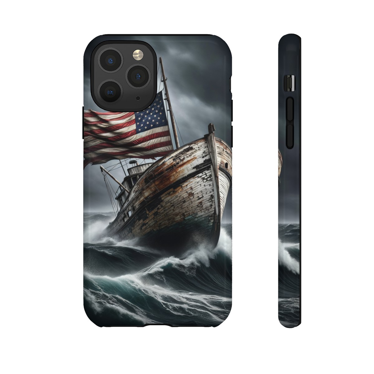 Vintage USA Flag on Rustic Boat Phone Case β Weathered Coastal Design- Phone Case - Image 24
