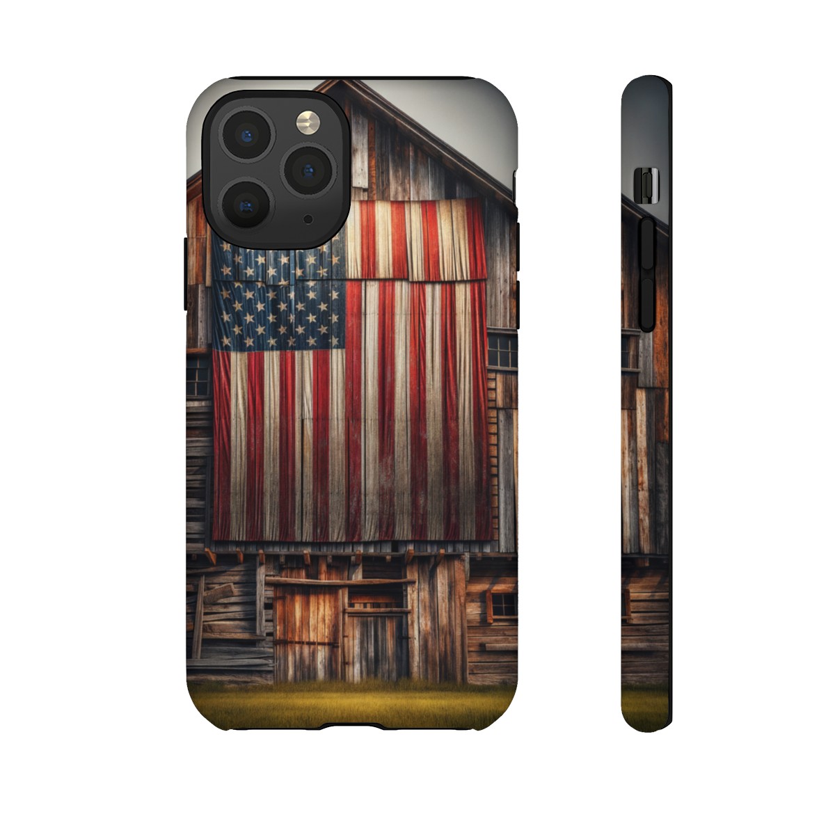 Vintage USA Flag on Weathered Barn Wood Phone Case- Phone Case - Image 25