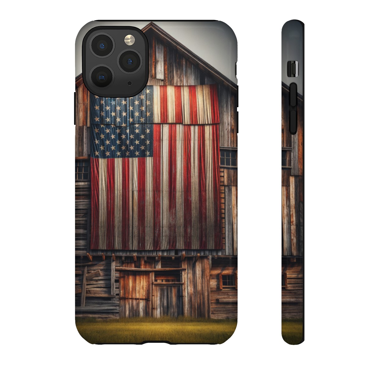 Vintage USA Flag on Weathered Barn Wood Phone Case- Phone Case - Image 26