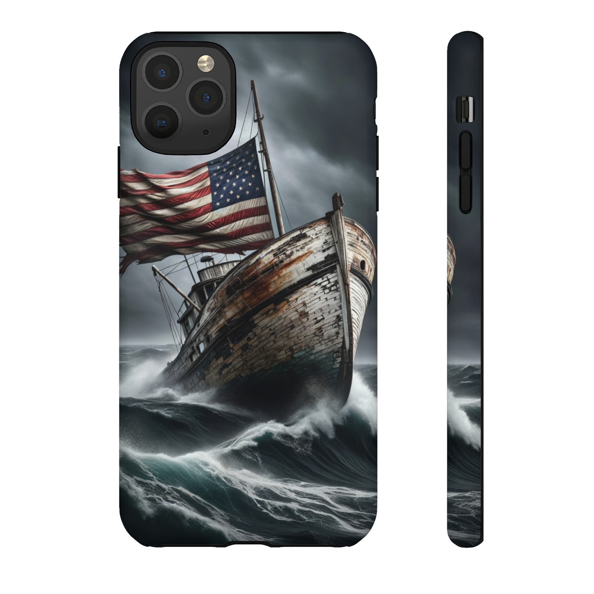 Vintage USA Flag on Rustic Boat Phone Case β Weathered Coastal Design- Phone Case - Image 27