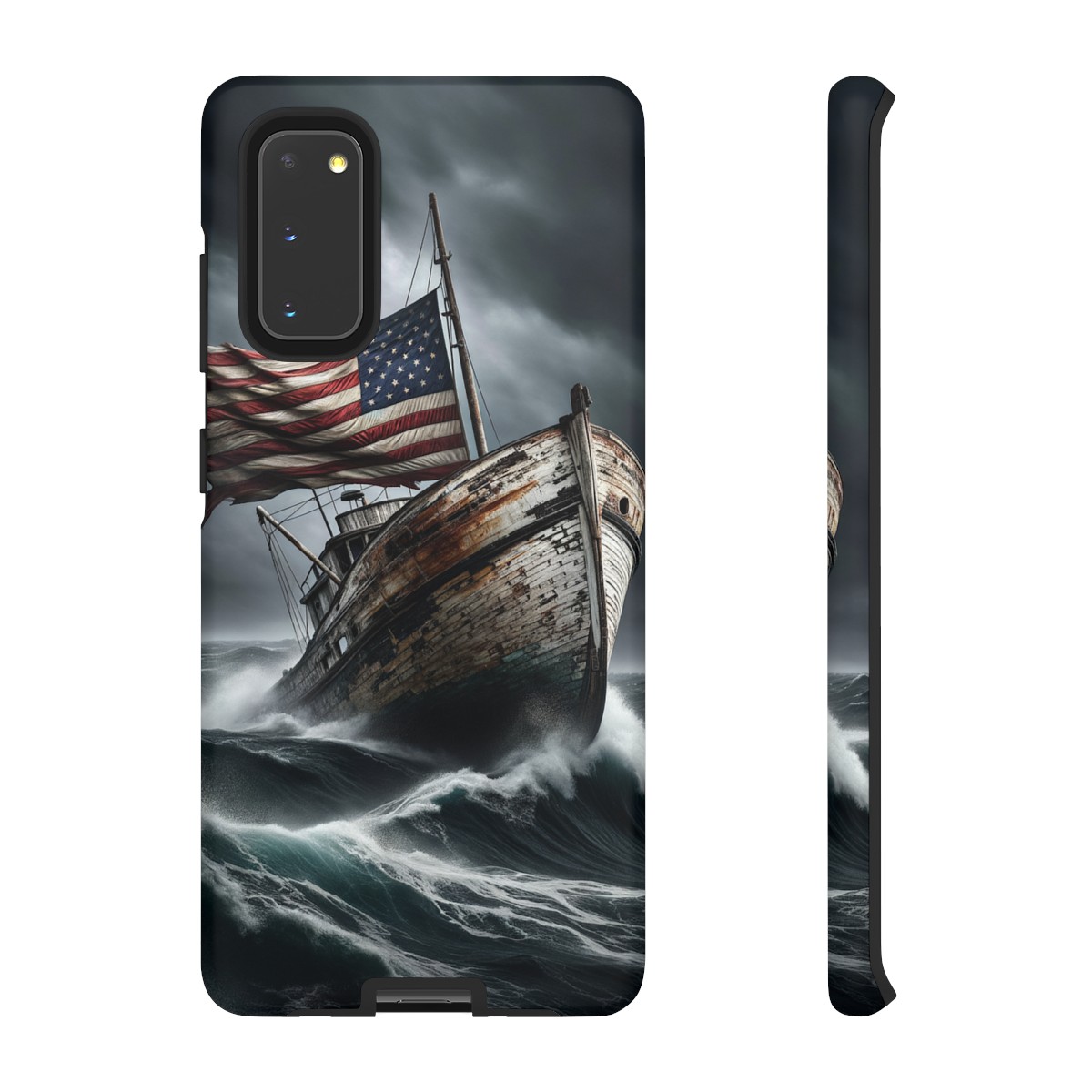 Vintage USA Flag on Rustic Boat Phone Case β Weathered Coastal Design- Phone Case - Image 29