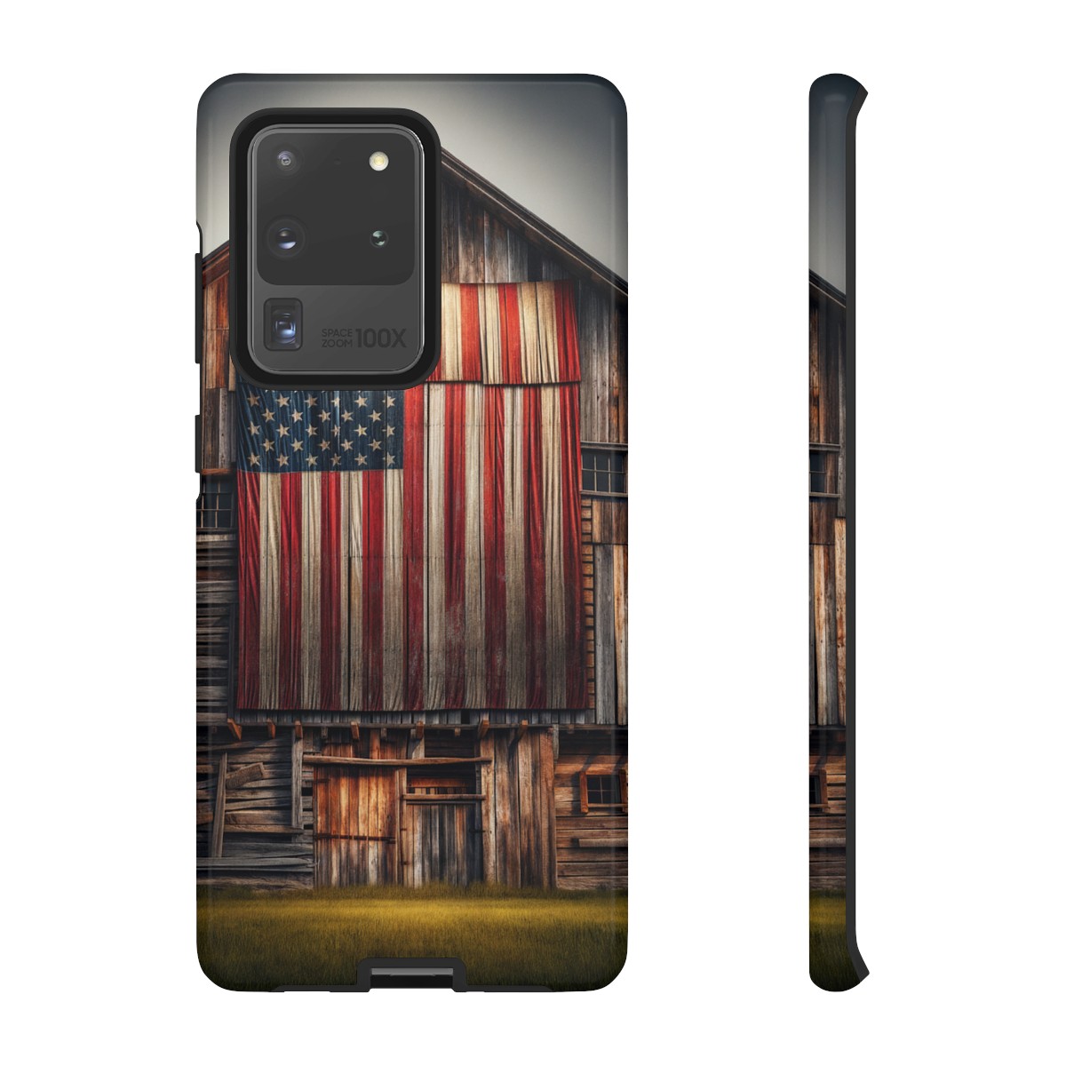 Vintage USA Flag on Weathered Barn Wood Phone Case- Phone Case - Image 30