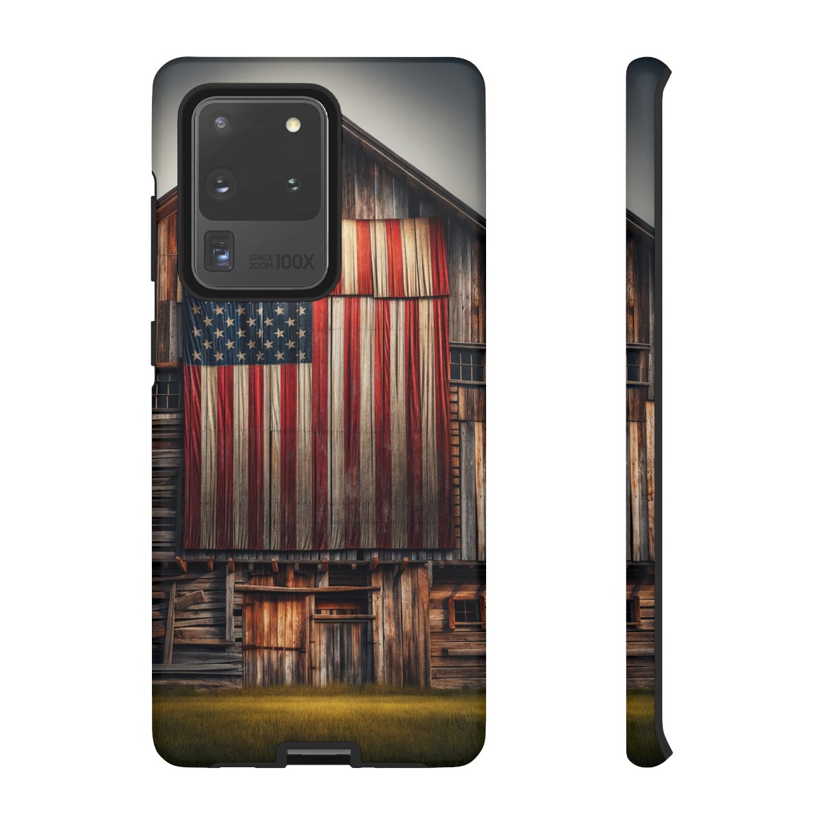 Vintage USA Flag on Weathered Barn Wood Phone Case- Phone Case - Image 31