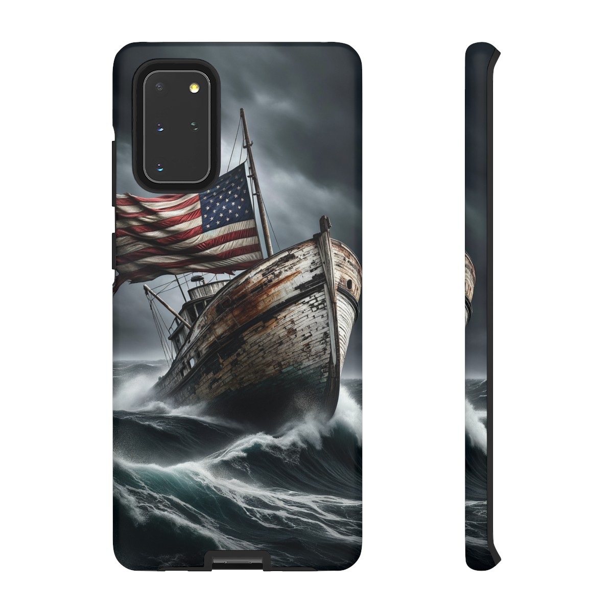 Vintage USA Flag on Rustic Boat Phone Case β Weathered Coastal Design- Phone Case - Image 33