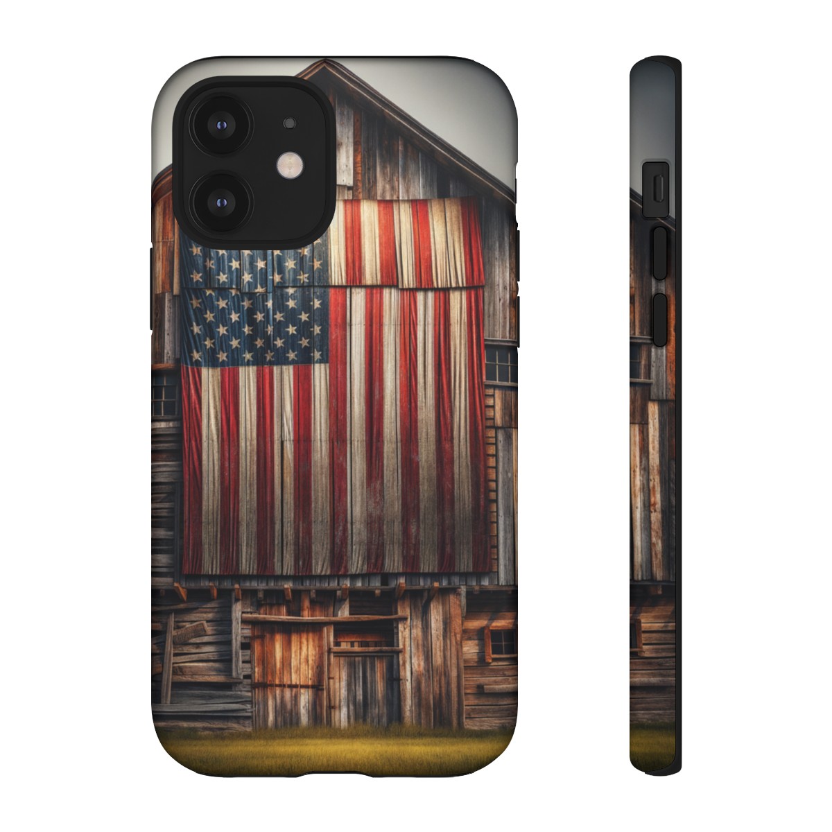 Vintage USA Flag on Weathered Barn Wood Phone Case- Phone Case - Image 37