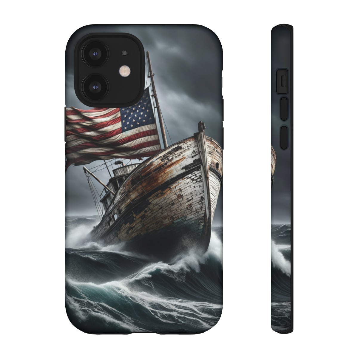 Vintage USA Flag on Rustic Boat Phone Case β Weathered Coastal Design- Phone Case - Image 37
