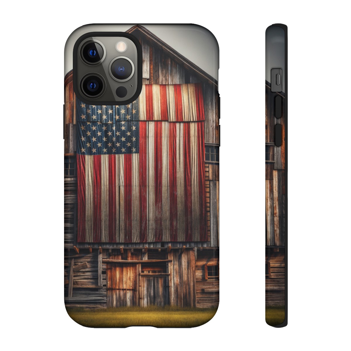 Vintage USA Flag on Weathered Barn Wood Phone Case- Phone Case - Image 38