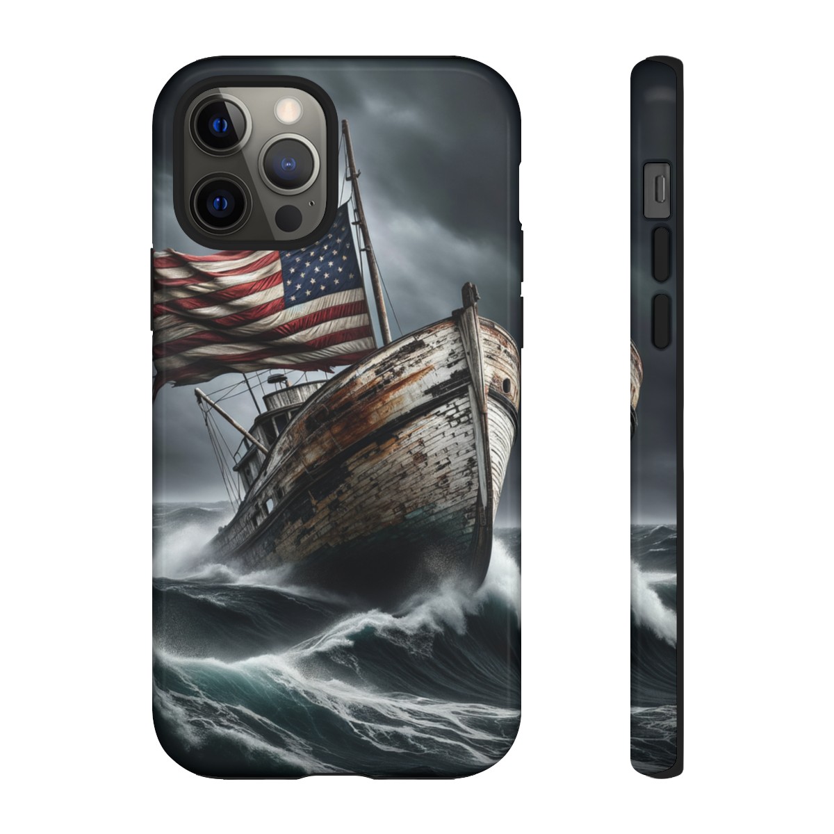 Vintage USA Flag on Rustic Boat Phone Case β Weathered Coastal Design- Phone Case - Image 38