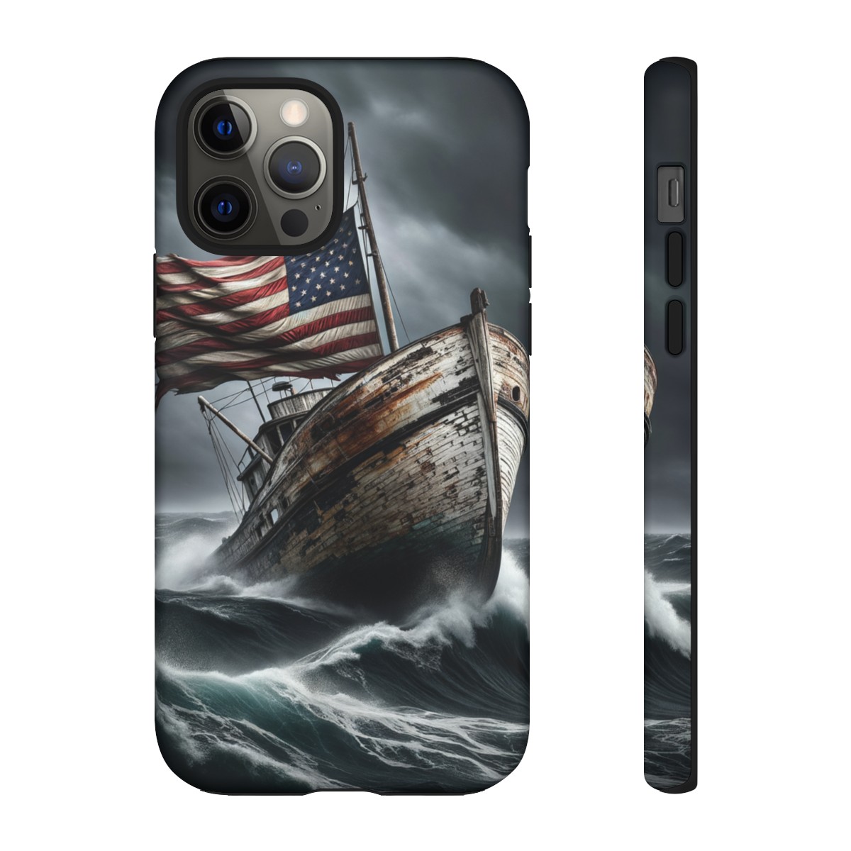 Vintage USA Flag on Rustic Boat Phone Case β Weathered Coastal Design- Phone Case - Image 39