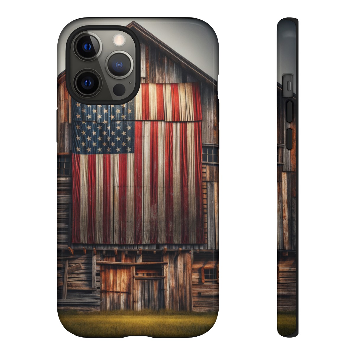 Vintage USA Flag on Weathered Barn Wood Phone Case- Phone Case - Image 40