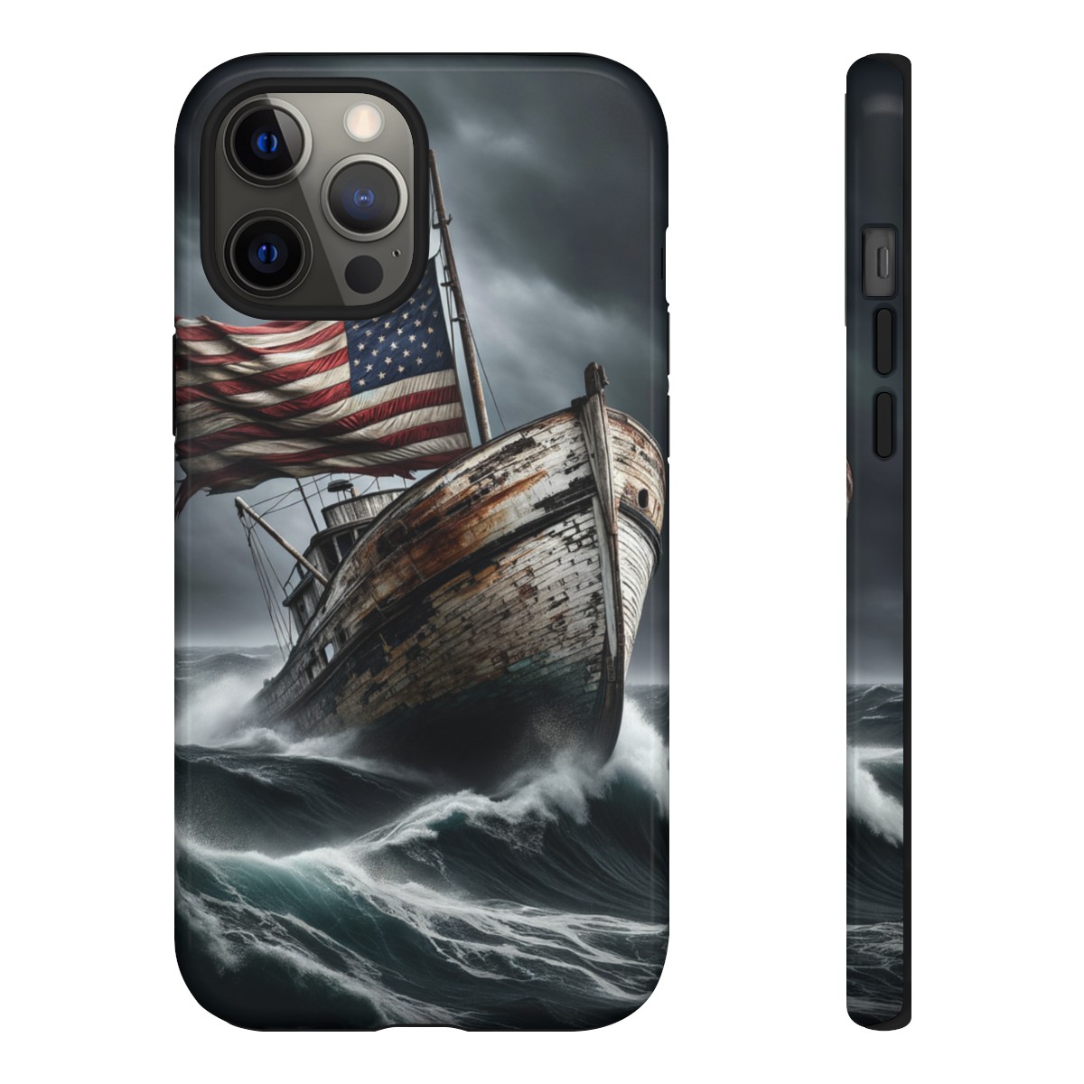 Vintage USA Flag on Rustic Boat Phone Case β Weathered Coastal Design- Phone Case - Image 40