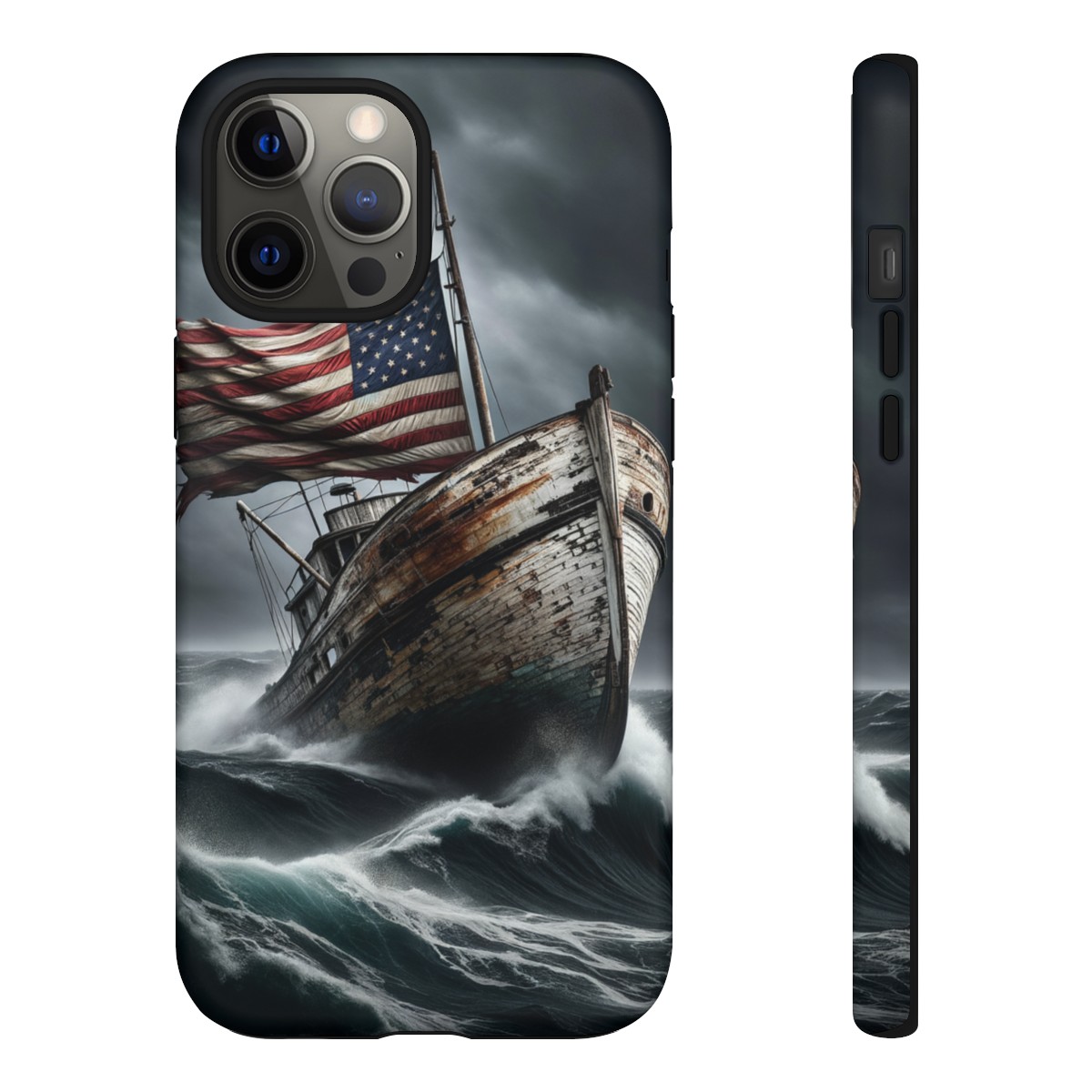 Vintage USA Flag on Rustic Boat Phone Case β Weathered Coastal Design- Phone Case - Image 41