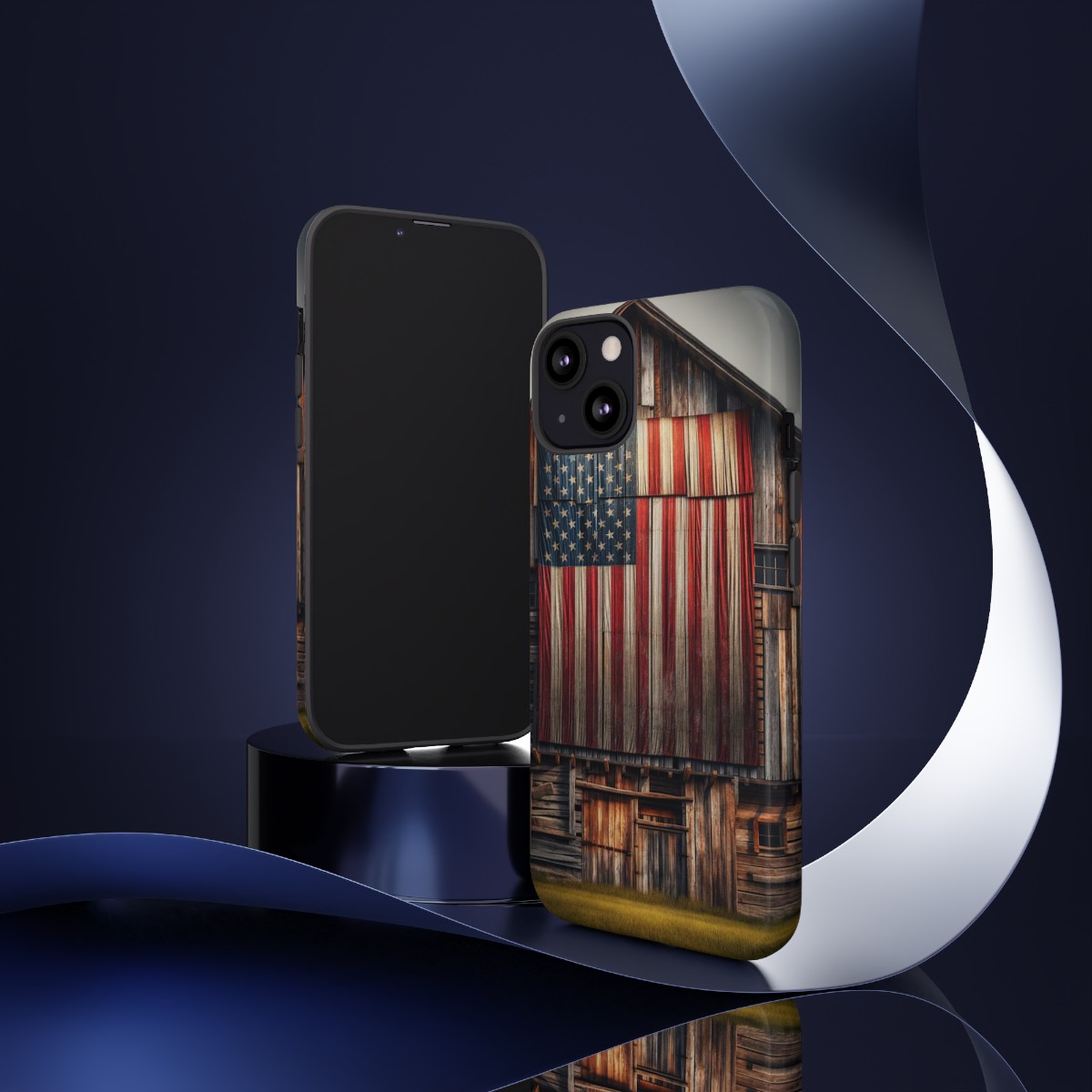 Vintage USA Flag on Weathered Barn Wood Phone Case- Phone Case - Image 43
