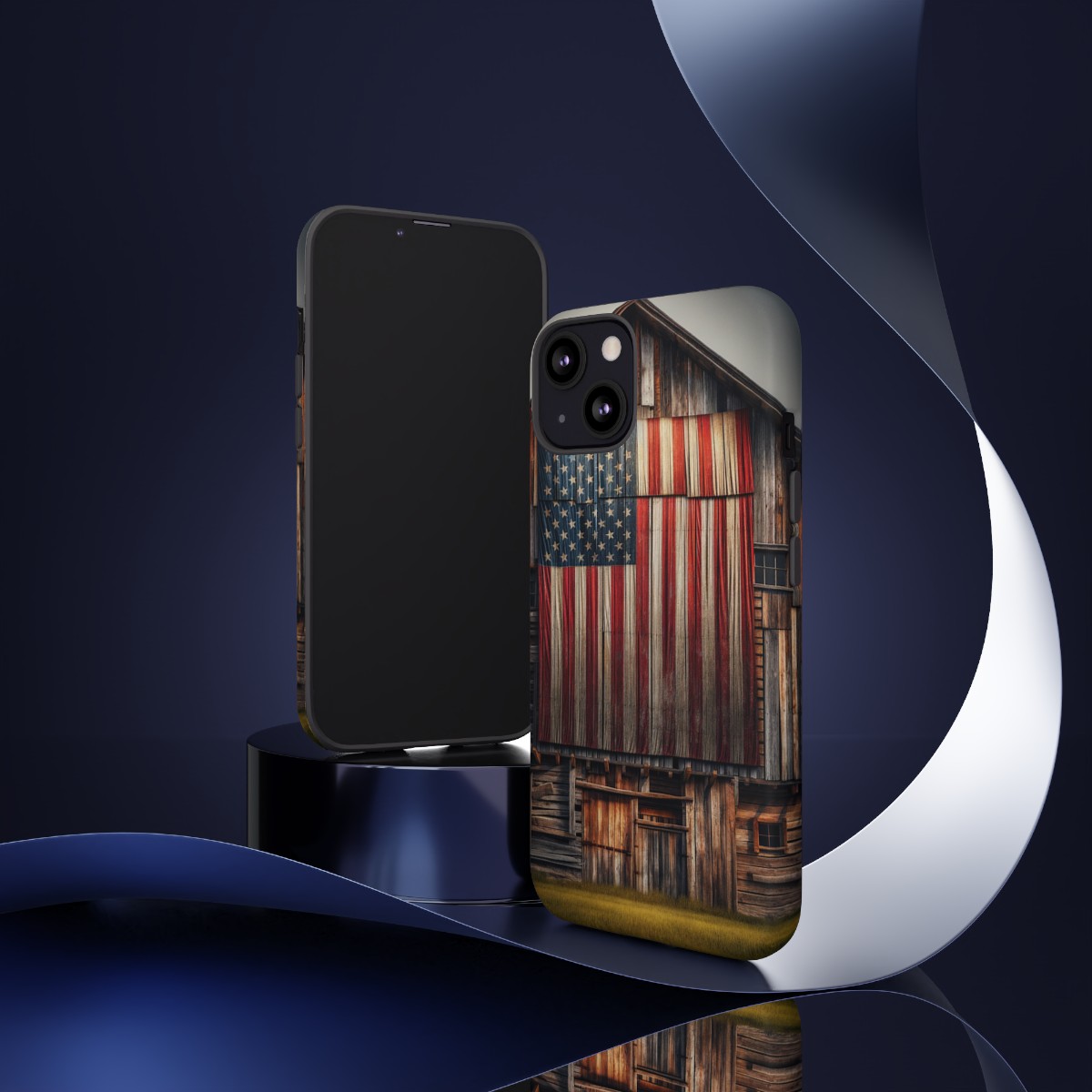 Vintage USA Flag on Weathered Barn Wood Phone Case- Phone Case - Image 45