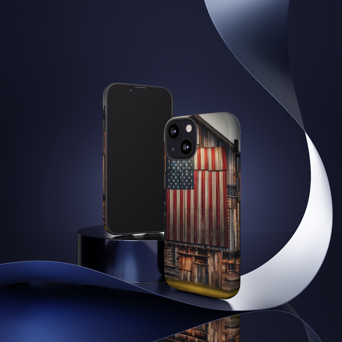 Vintage USA Flag on Weathered Barn Wood Phone Case- Phone Case - Image 47