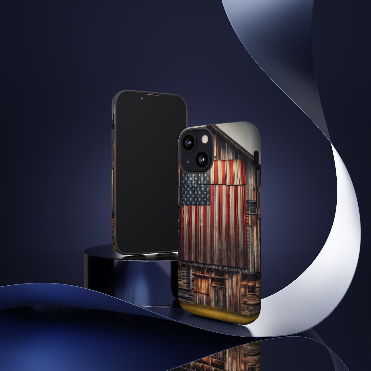 Vintage USA Flag on Weathered Barn Wood Phone Case- Phone Case - Image 49