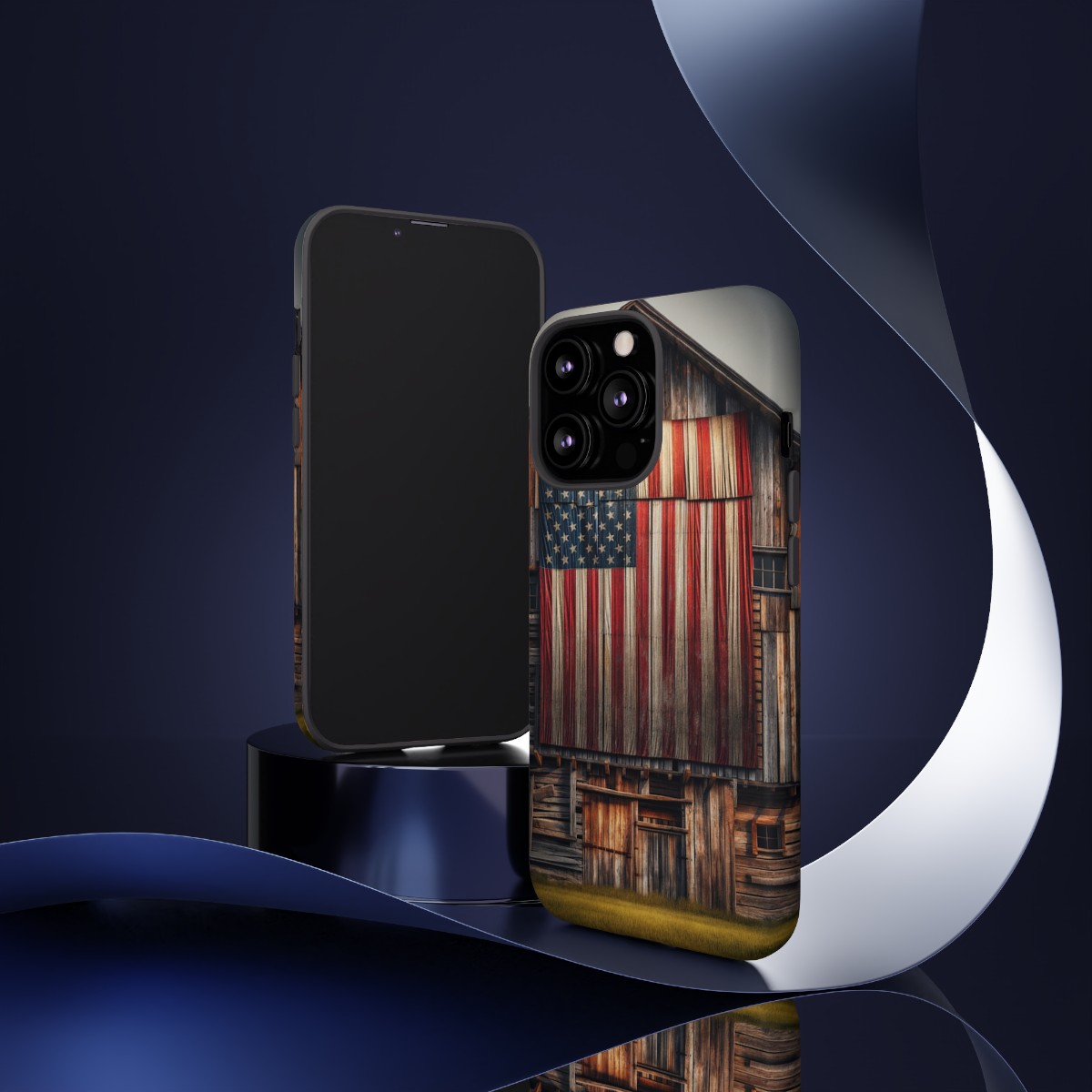 Vintage USA Flag on Weathered Barn Wood Phone Case- Phone Case - Image 53