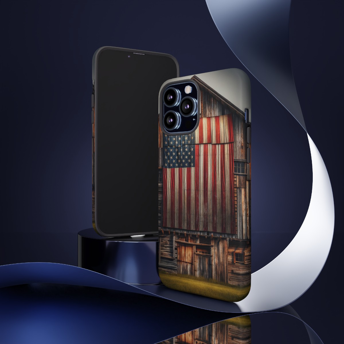 Vintage USA Flag on Weathered Barn Wood Phone Case- Phone Case - Image 57