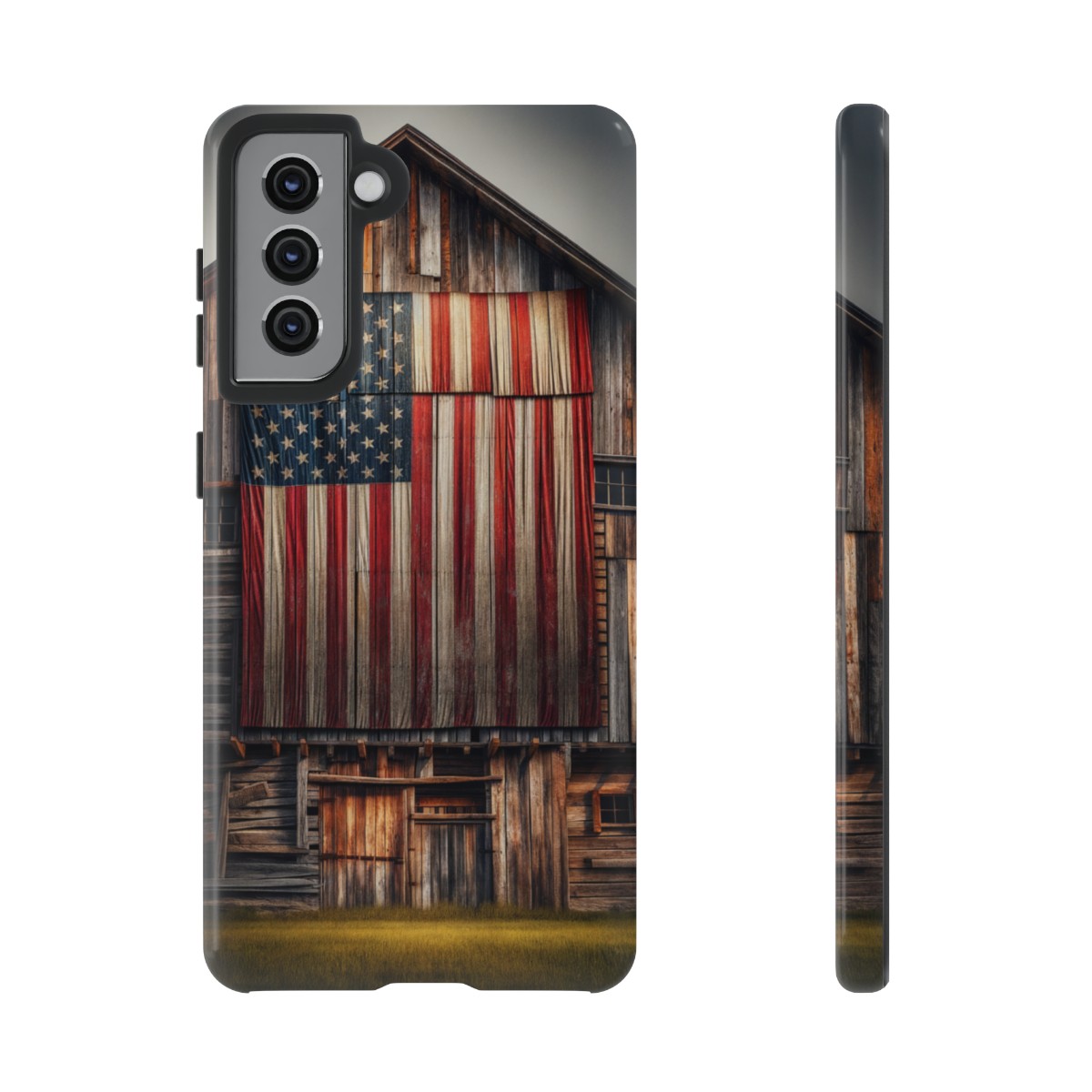 Vintage USA Flag on Weathered Barn Wood Phone Case- Phone Case - Image 58