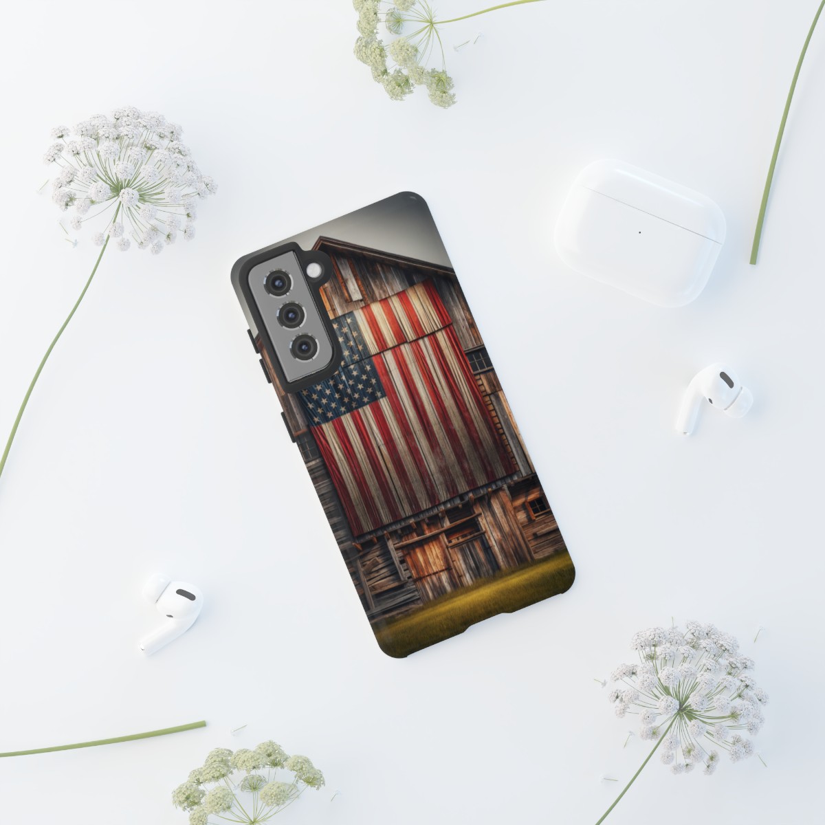 Vintage USA Flag on Weathered Barn Wood Phone Case- Phone Case - Image 59