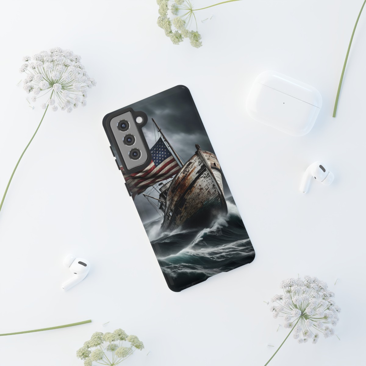 Vintage USA Flag on Rustic Boat Phone Case β Weathered Coastal Design- Phone Case - Image 59