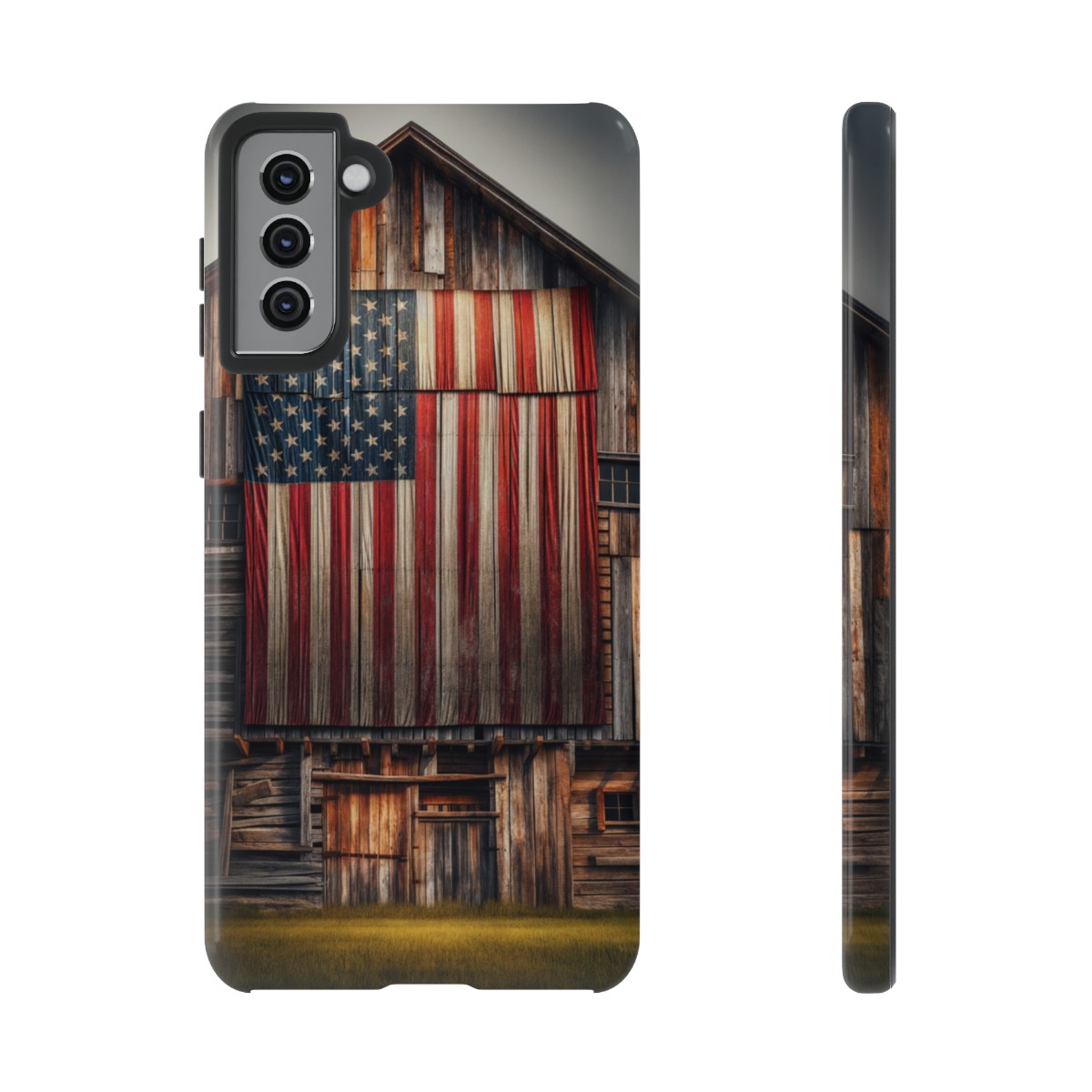 Vintage USA Flag on Weathered Barn Wood Phone Case- Phone Case - Image 62