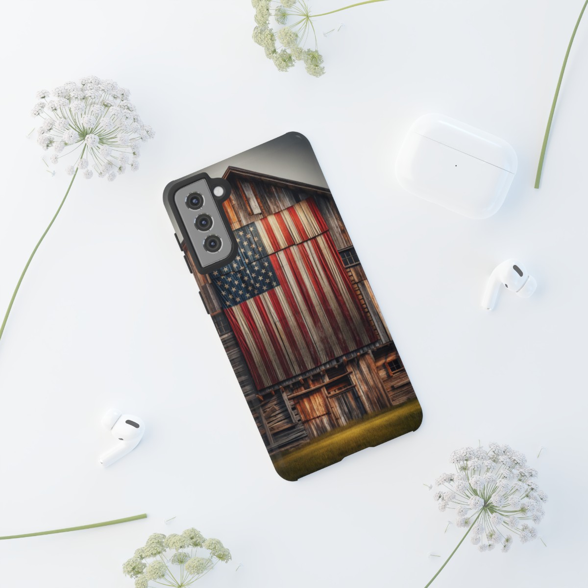 Vintage USA Flag on Weathered Barn Wood Phone Case- Phone Case - Image 63