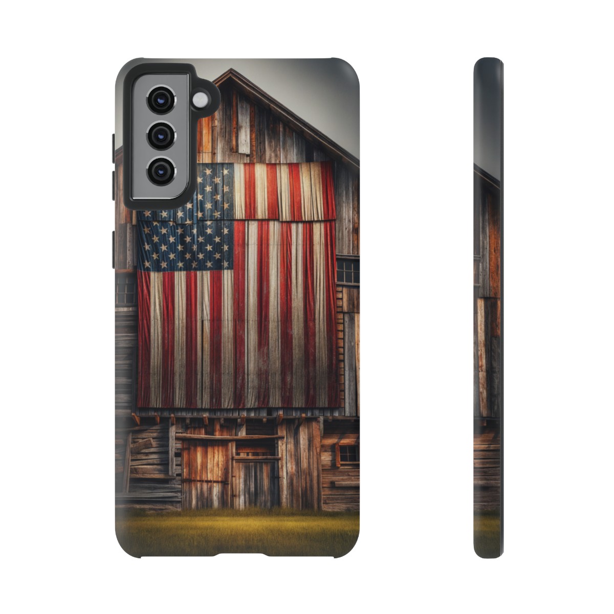 Vintage USA Flag on Weathered Barn Wood Phone Case- Phone Case - Image 64