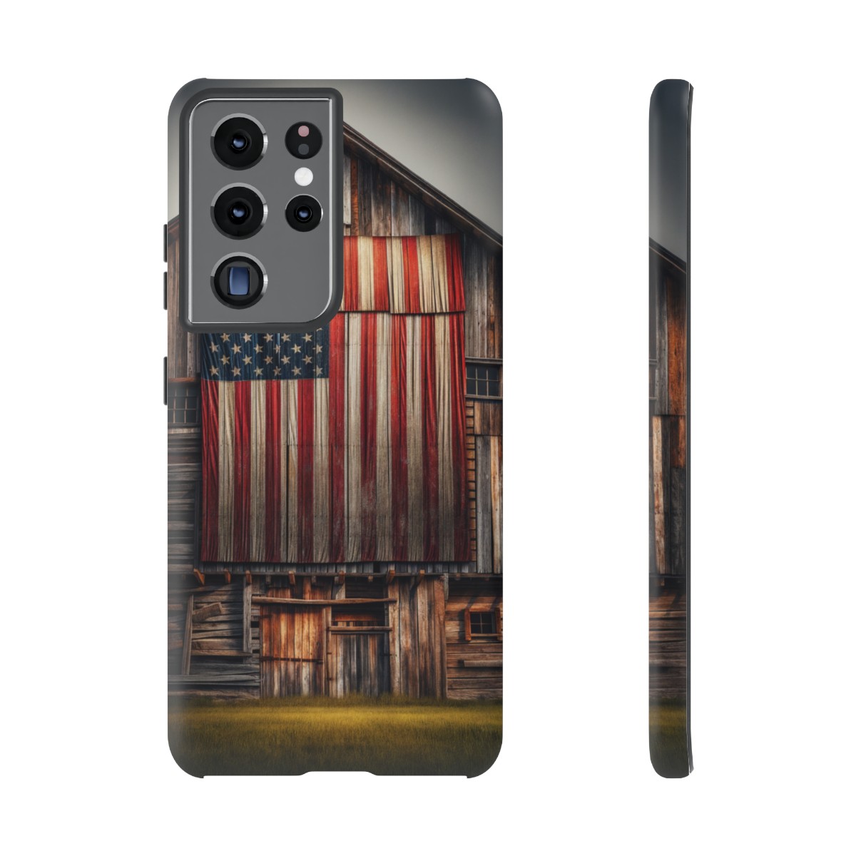 Vintage USA Flag on Weathered Barn Wood Phone Case- Phone Case - Image 68