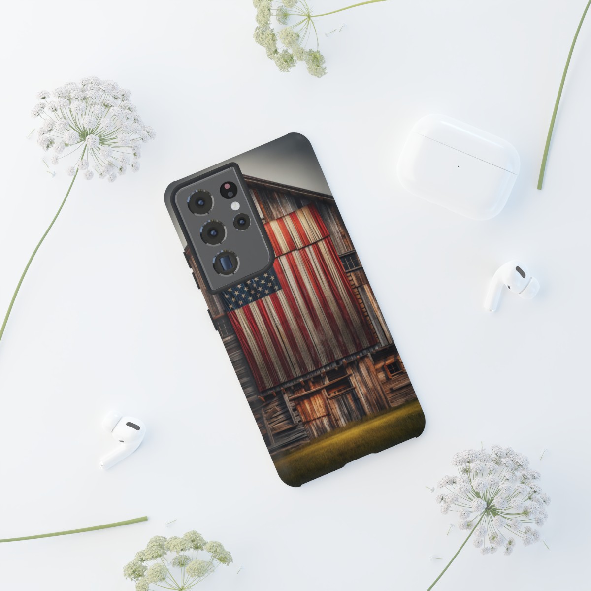 Vintage USA Flag on Weathered Barn Wood Phone Case- Phone Case - Image 69