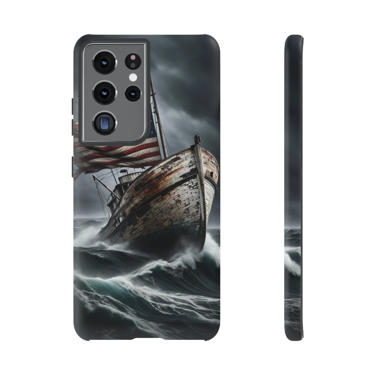 Vintage USA Flag on Rustic Boat Phone Case β Weathered Coastal Design- Phone Case - Image 68