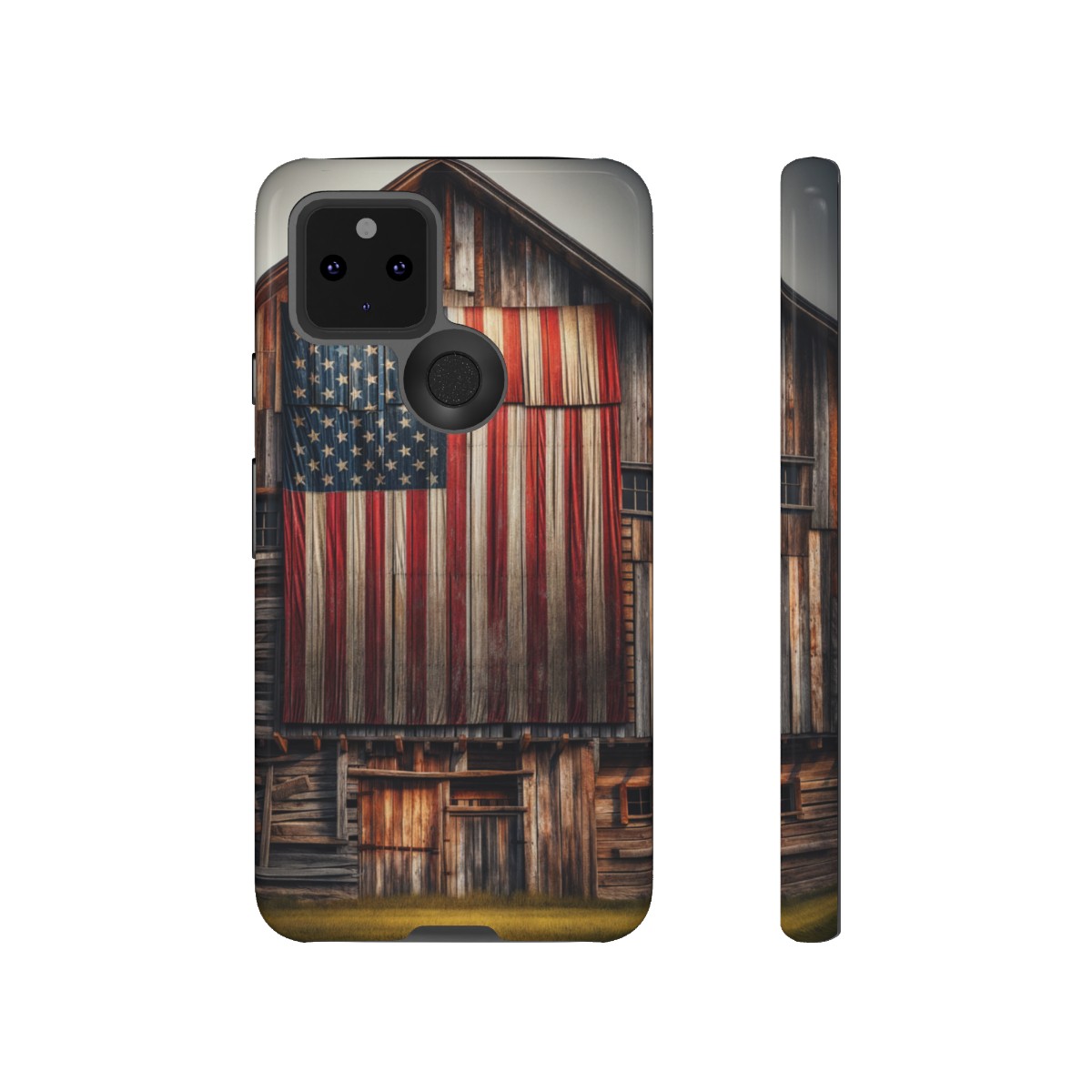 Vintage USA Flag on Weathered Barn Wood Phone Case- Phone Case - Image 70