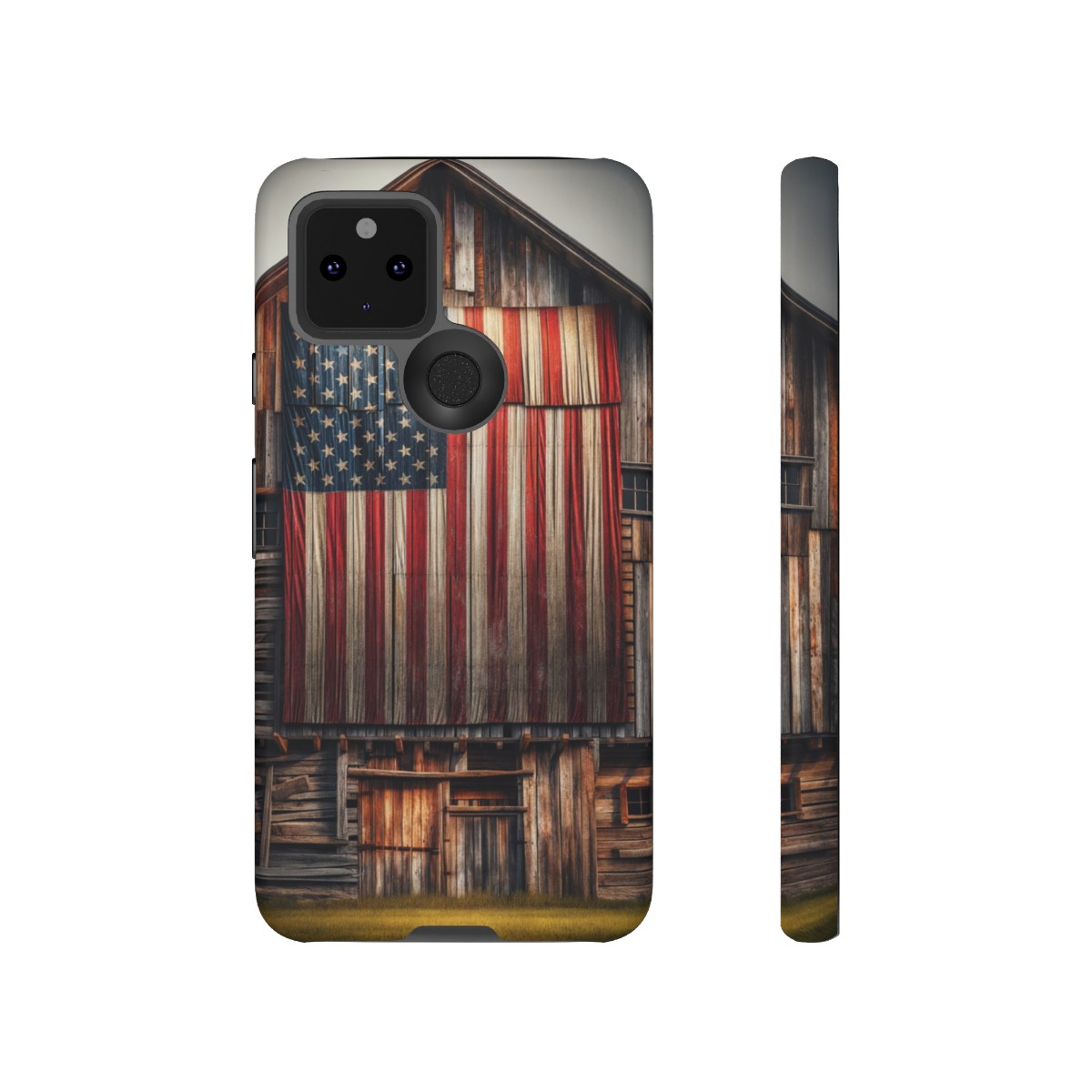 Vintage USA Flag on Weathered Barn Wood Phone Case- Phone Case - Image 72